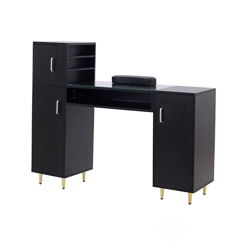 HZ2024BK / HZ2024W Manikúra stolní skleněná deska na nehty technický stůl