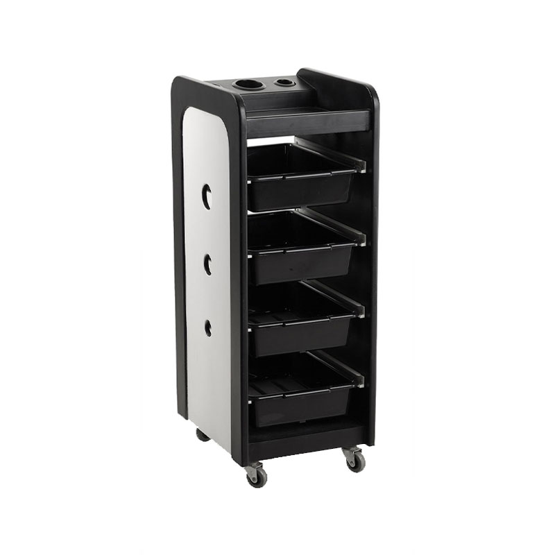 HZ2012 Pojízdný kosmetický vozík se skleněnou deskou