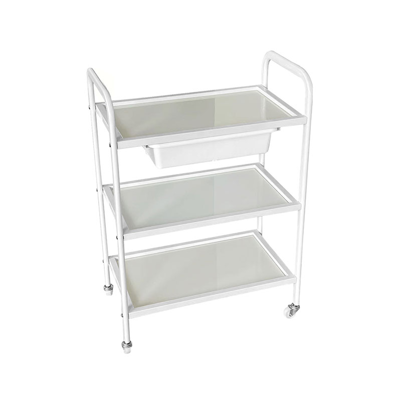 HZ2002BZ / HZ2002Z Pojízdný vozík do salonu, skleněný tác a kovový rám