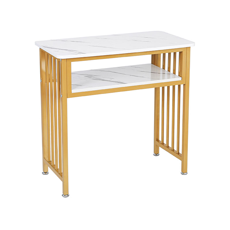 HZ2054 Zlato-bílá mramorová deska na nehty