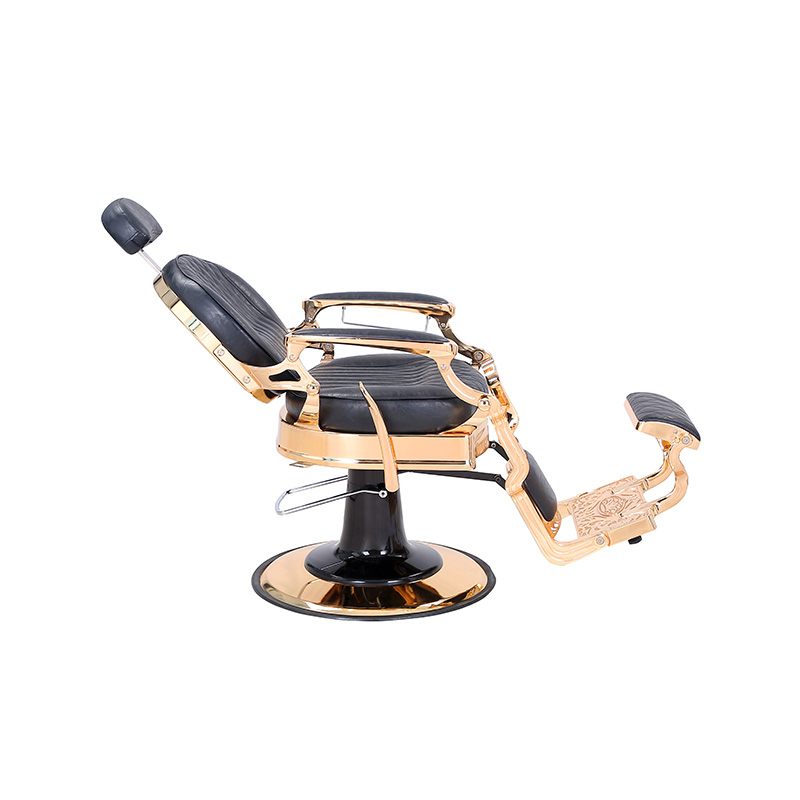 HZHZ8799E Černé kostkované retro kadeřnické křeslo