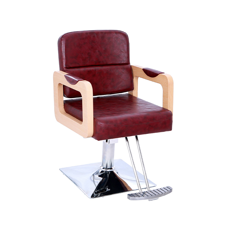 HZ87131 Vepřové živé barevné kožené křeslo salonu s dřevěnou područkou