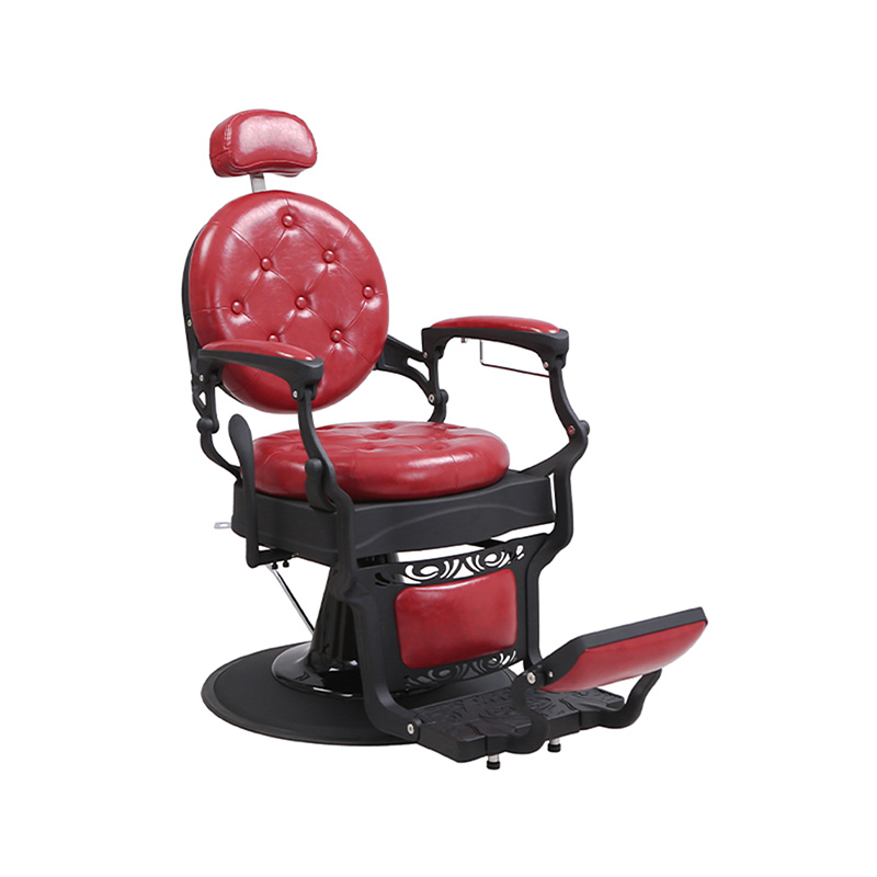 HZ8799MS Vintage vínové prané lněné holičské křeslo