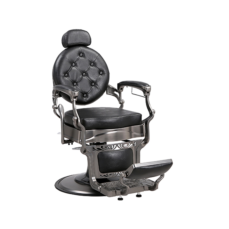 HZ8799Q-H Gun grey čtvercový polštářek hydraulické retro kadeřnické křeslo